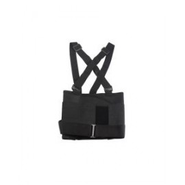 Faja negra ajustable con tirantes, talla M