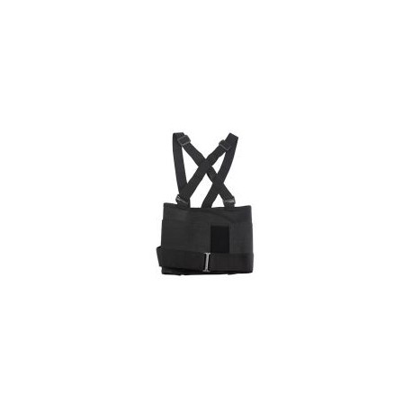 Faja negra ajustable con tirantes, talla M
