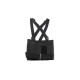 Faja negra ajustable con tirantes, talla M