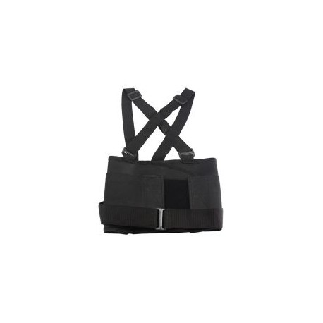 Faja negra ajustable con tirantes, talla XG