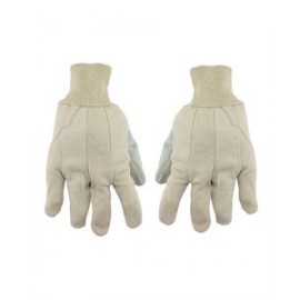 Guantes grises de carnaza y loneta, unitalla