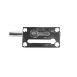 Pasador cromo mate con cadena para puerta