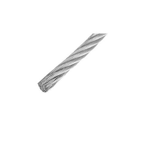 Cable acero rígido 7x7 hilos  3/16", 75m