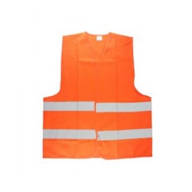 Chaleco de seguridad naranja con tela de poliéster