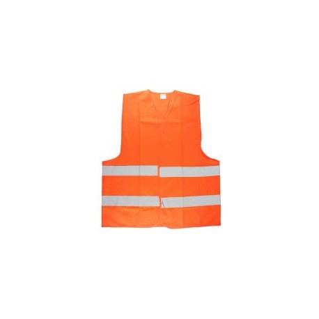 Chaleco de seguridad naranja con tela de poliéster